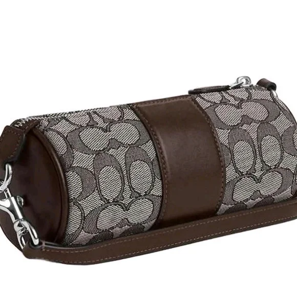ONE DAY SALE...Coach Signature Jacguard Barrel Nolita Maple - Picture 9 of 10